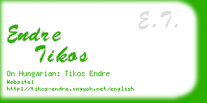 endre tikos business card